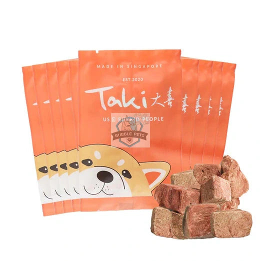 Taki Beef Liver Grain-Free Freeze-Dried Treats For Cats & Dogs (10 Packets) 100g