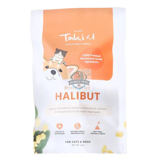 Taki Canadian Halibut Fish Grain-Free Freeze-Dried Treats For Cats & Dogs 60g