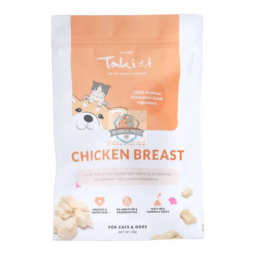 Taki Chicken Breast Grain-Free Freeze-Dried Treats For Cats & Dogs 80g