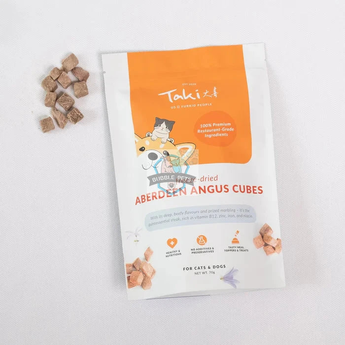 Taki Aberdeen Angus Cubes-Free Freeze-Dried Treats For Cats & Dogs 70g