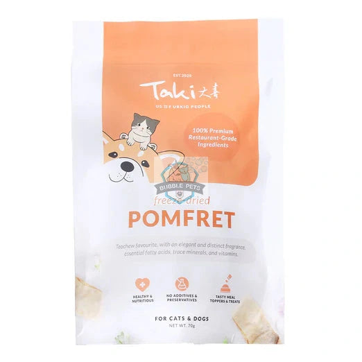 Taki Golden Pomfret Fish Grain-Free Freeze-Dried Treats For Cats & Dogs 70g