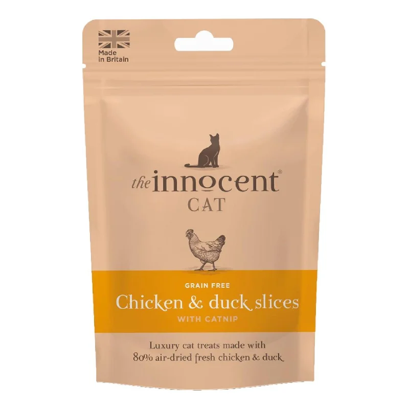 The Innocent Cat Chicken & Duck Slices With Catnip Cat Treats 70g