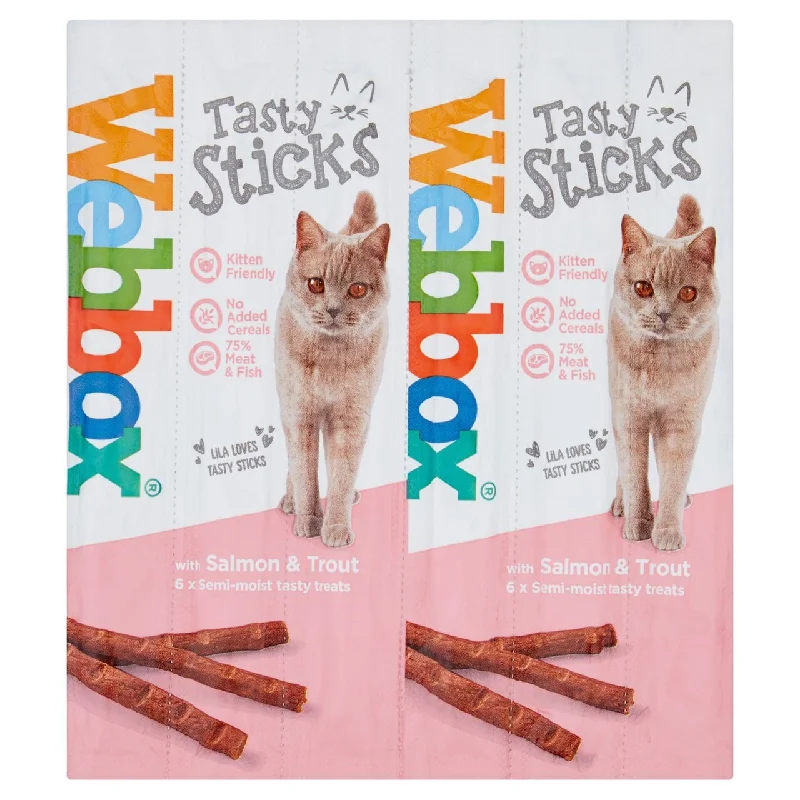 Webbox Cats Delight Tasty Sticks With Salmon & Trout Cat Treats 30g