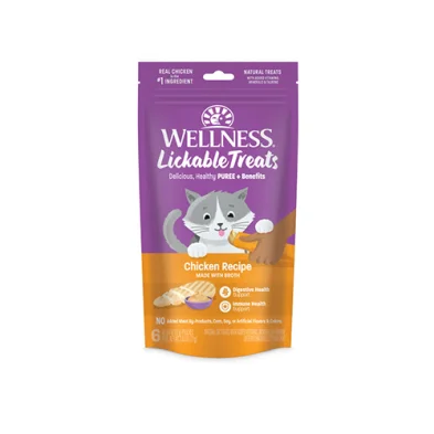 Wellness® Kittles™ Grain Free Chicken Recipe Lickable Soft Puree Cat Treats 2.5oz