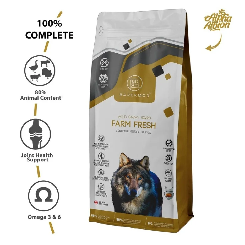 Barekmor: Wild Savvy 80/20 Farm Fresh Recipe – Hypoallergenic Dog Food