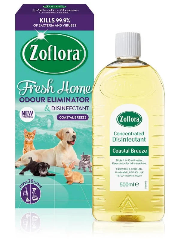 ZOFLORA FRESH HOME ODOUR ELIMINATOR AND DISINFECTANT- COASTAL BREEZE 500ML