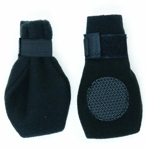 FASHION PET - Arctic Fleece Dog Boots Black X-Large - 4.25"-4.75" Paw Length