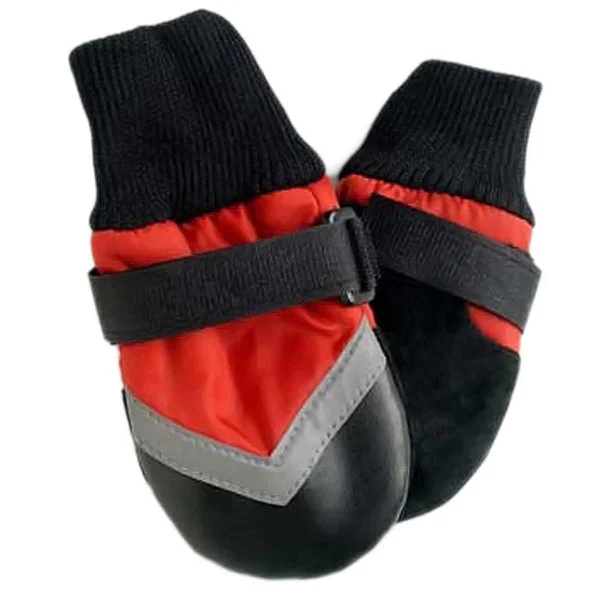 FASHION PET - Extreme All Weather Boots for Dogs Medium Red - 3.25"-3.75" Paw Length