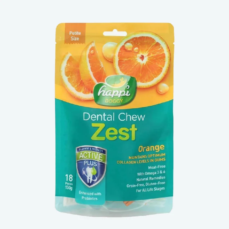 Happi Doggy Dental Chew Zest - Orange Petite